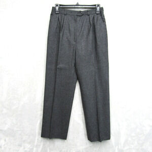 L. Magnin Harve Benard Womens 10 100% Wool Pants Gray Vintage Slim Fit